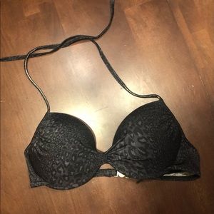 Victoria’s Secret Black Leopard Bikini Top